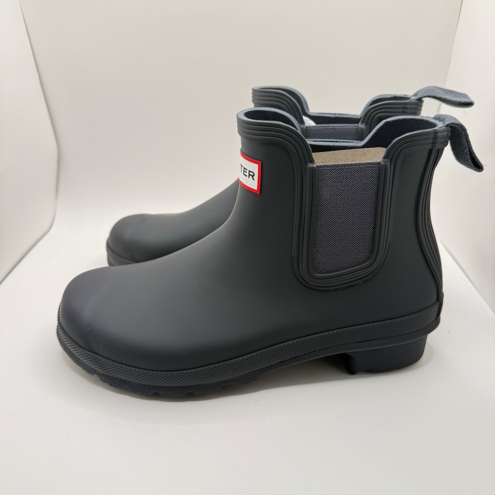 Hunter Womens Original Chelsea Boot Navy Blue Matte Waterproof WFS2078RMA Size 6